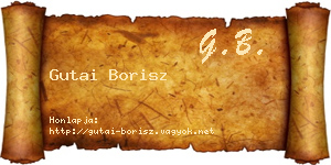 Gutai Borisz névjegykártya
